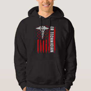 Er Techniker Brain Emergency Room Tech American F Hoodie