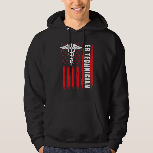 Er Techniker Brain Emergency Room Tech American F Hoodie (Vorderseite)