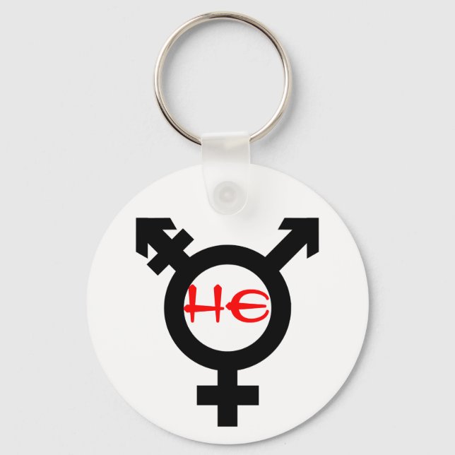 Er Transgender Schlüsselanhänger (Vorderseite)