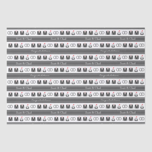 Er u. er Hochzeit Seidenpapier (Vorderseite)