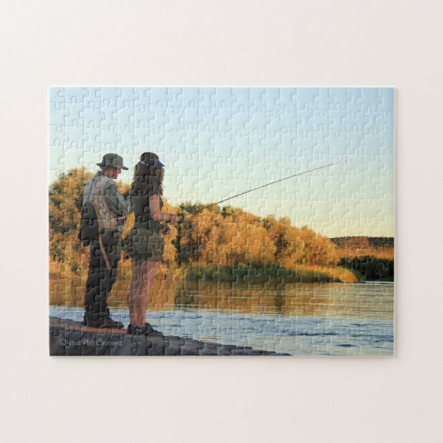 Er und sie Fischen Puzzle (Horizontal)