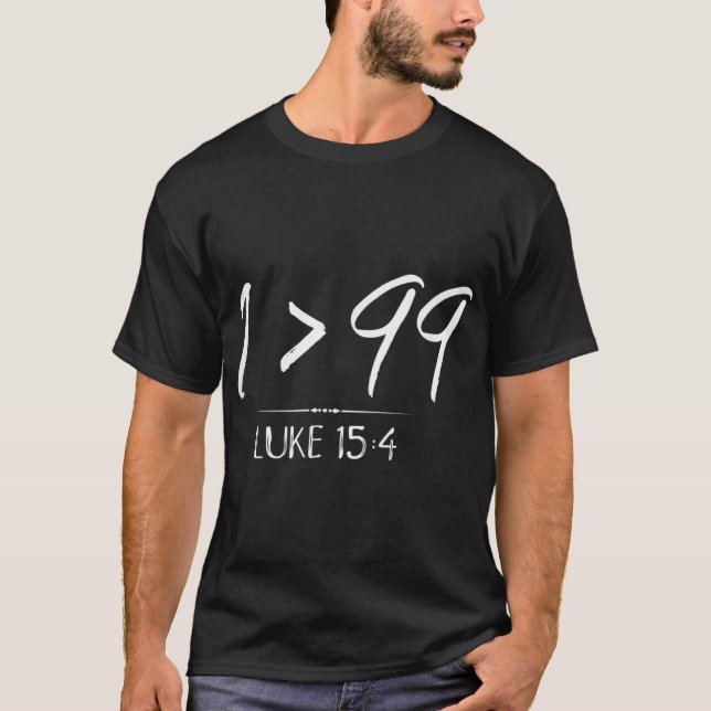 Er Verließ die 99, um mich Christlich Luke Sheep z T-Shirt (Vorderseite)