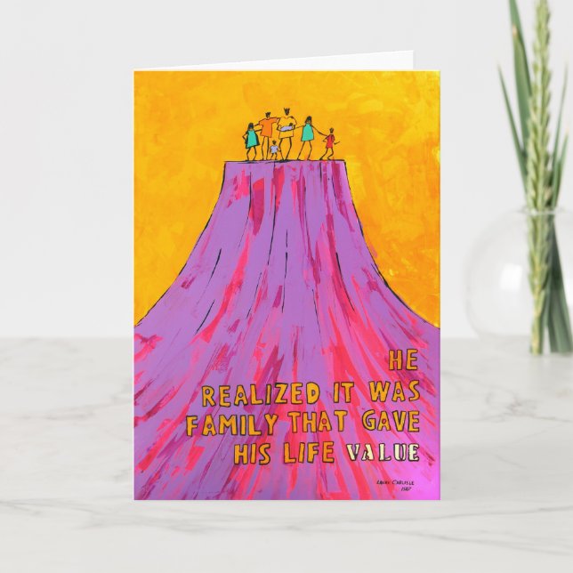 Er verwirklichte, dass es Familie war, die seinen Karte (Vorderseite)