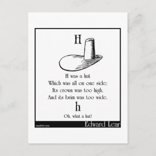 Er war ein Hut Postkarte