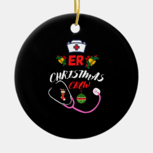 ER Weihnachts-Crew Keramik Ornament