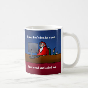 Er weiß, ob du ein schlechter Weihnachtsmann wars Kaffeetasse