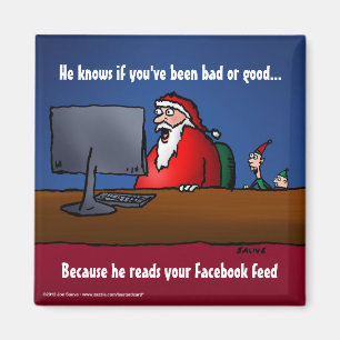 Er weiß, ob du ein schlechter Weihnachtsmann wars Magnet