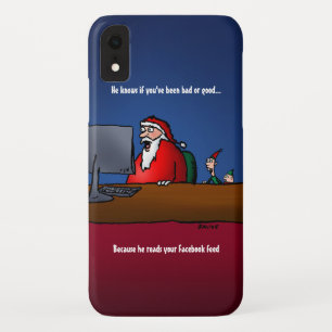 Er weiß, ob du ein schlechter Weihnachtsmann warst iPhone XR Hülle