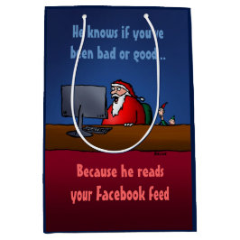Er weiß, ob du ein schlechter Weihnachtsmann warst Mittlere Geschenktüte
