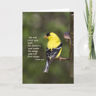 Er wird dich mit seinen Federn bedecken Karte