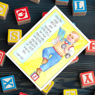 Er wuchs in Stärke und Grace Inspiration Postcard Postkarte