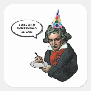 Er wurde gesagt, es gäbe Kuchenkleber Quadratischer Aufkleber