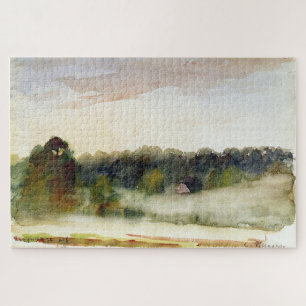 Éragny-Landschaft (1890) von Camille Pissarro Puzzle