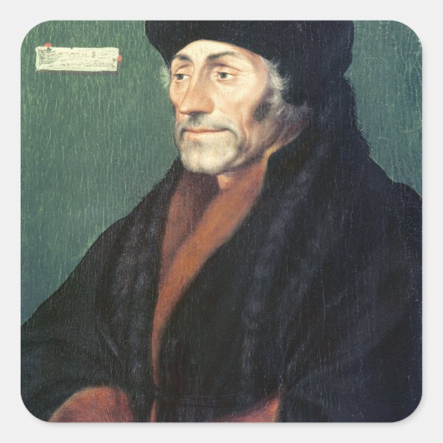 Erasmus von Rotterdam Quadratischer Aufkleber (Vorderseite)