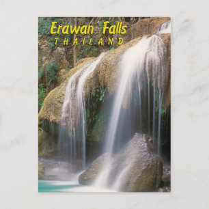 Erawan Falls, Thailand Postkarte