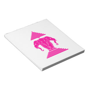 Erawan Pink Three Headed Elephant Lao / Laos Flag Notizblock