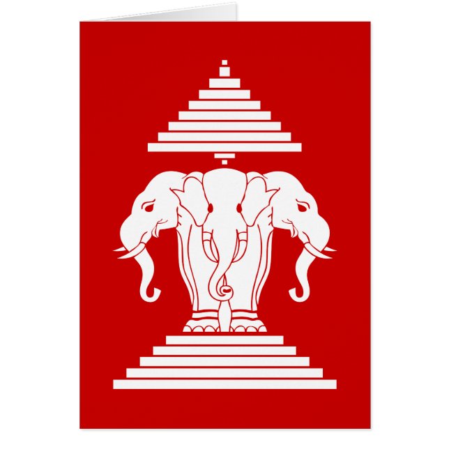 Erawan Three Headed Elephant Lao / Laos Flag (Vorne)