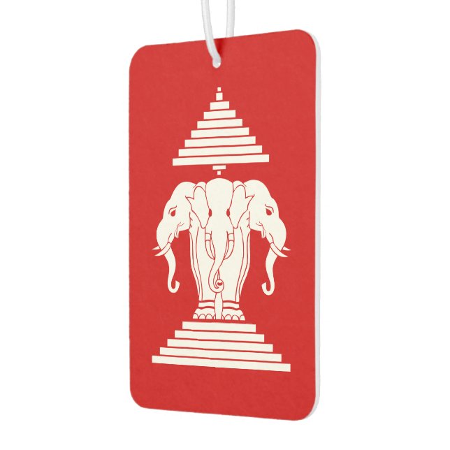 Erawan Three Headed Elephant Lao / Laos Flag Autolufterfrischer (Links)