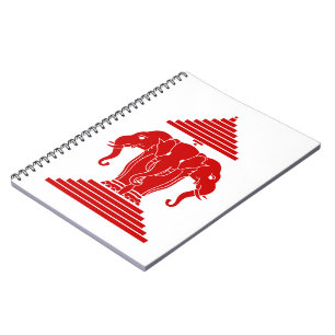 Erawan Three Headed Elephant Lao / Laos Flag Notizblock