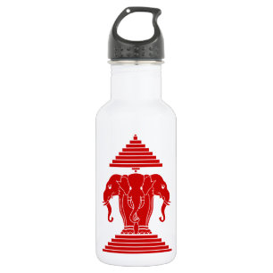 Erawan Three Headed Elephant Lao / Laos Flag Trinkflasche