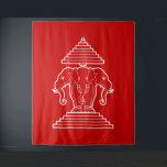 Erawan Three Headed Elephant Lao / Laos Flag Wandteppich<br><div class="desc">From 1952 until 1975 the country had a red flag, with a white three-headed elephant (the god Erawan) in the middle. On top of the elephant is a nine-folded umbrella, while the elephant itself stands on a five-level pedestal. The white elephant is a common royal symbol in Southeast Asia, the...</div>