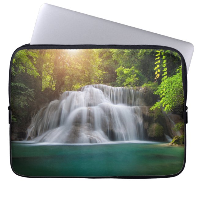 Erawan Wasserfall | Kanjanaburi Thailand Laptopschutzhülle (Vorderseite)