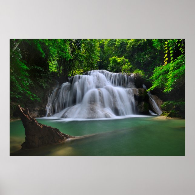 Erawan Waterfall | Kanchanaburi, Thailand Poster (Vorne)