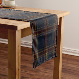 Erb-Plaid Burgunder-Tartan | Luxus altes Geld  Kurzer Tischläufer