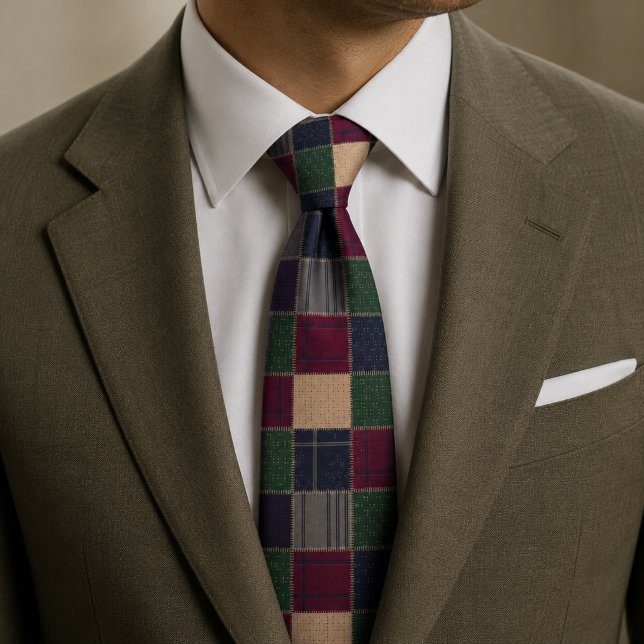 Erb-Tartan-Patchwork  Krawatte (Von Creator hochgeladen)
