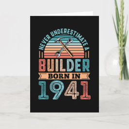 Erbauer geboren 1941 80. Geburtstagsgeschenk-Gebäu Karte