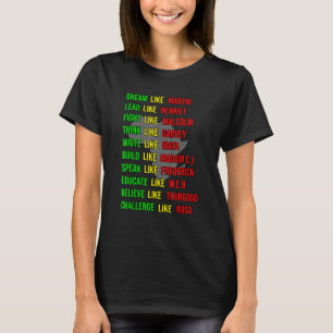 Erbaut durch die Lehre der schwarzen Geschichte Mo T-Shirt