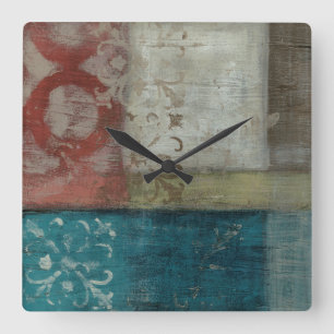 Erbe abstraktes I Quadratische Wanduhr