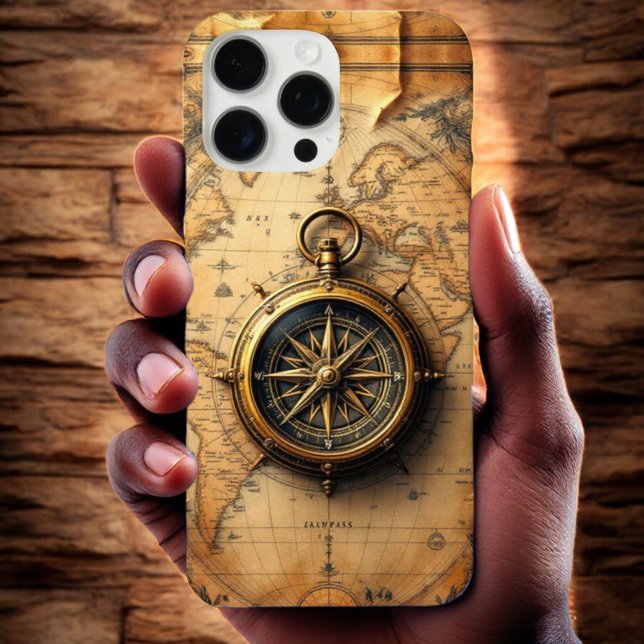 Erbe des Navigators: World Map Compass Case-Mate iPhone Hülle (Von Creator hochgeladen)