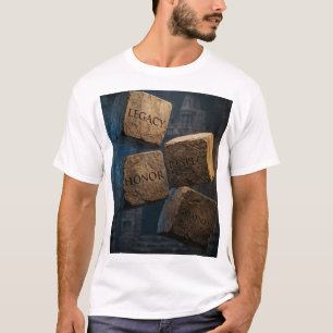 ERBE EHRE RESPEKT GRÖSSE - Alter Steinwürfel T-Shirt