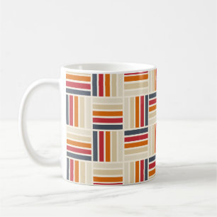Erbe Gitter Quilt nahtloses Muster Kaffeetasse
