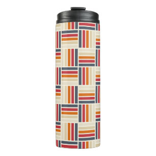 Erbe Gitter Quilt nahtloses Muster Thermosbecher