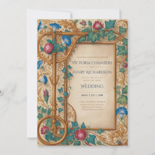 Erbe Mittelalterliche Renaissance-Gold-Juwel-Hoc Einladung