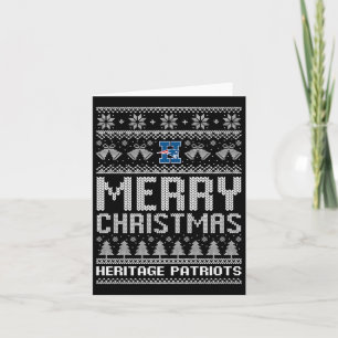 Erbe Patriots Logo frohe Weihnachten hässlich Swea Karte