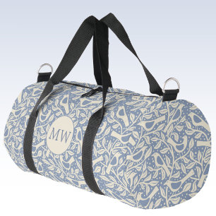 Erbe Vögel Monogramm Anfangsbuchstaben Personalisi Duffle Bag