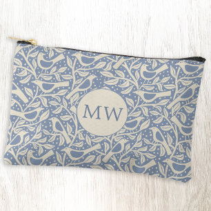 Erbe Vögel Monogramm Anfangsbuchstaben Zubehörtasche