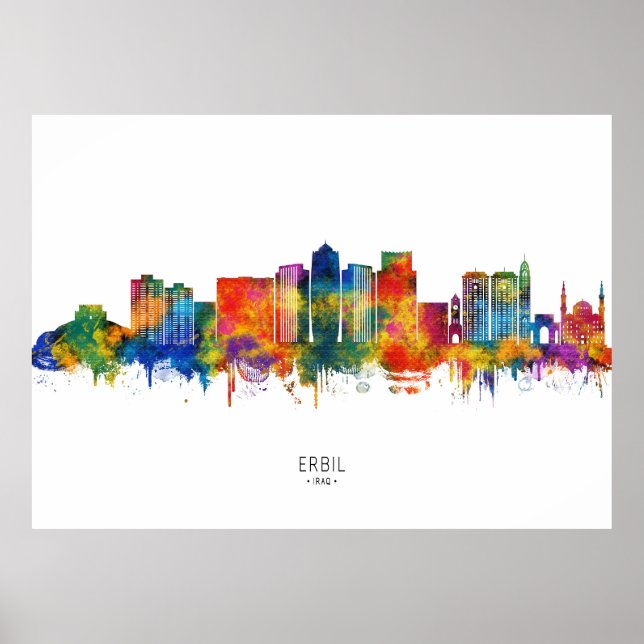 Erbil Irak Skyline Poster (Vorne)