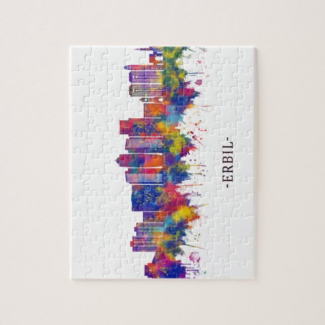 Erbil Iraq Skyline Puzzle (Vertikal)