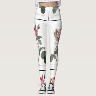 Erblassen Sie - das rosa Vintage Rosenmalen Leggings