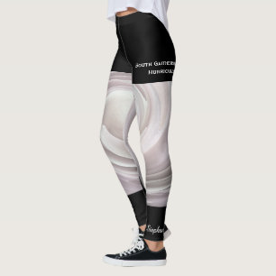 Erblassen Sie - rosa abstrakten Strudel mit Leggings