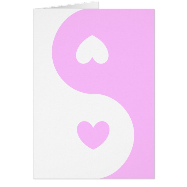 Erblassen Sie - rosa Herz Ying Yang (Vorne)