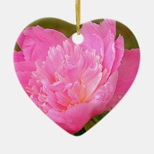 Erblassen Sie - rosa Pfingstrose auf Produkten Keramikornament