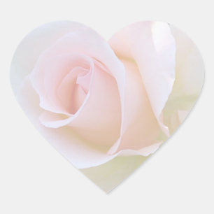 erblassen Sie - rosa Rosenherzaufkleber Herz-Aufkleber