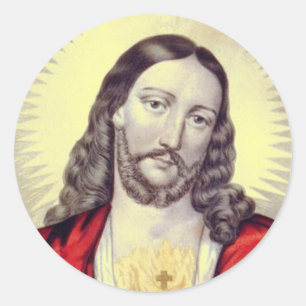 Erblicken Sie den Christus-Aufkleber Runder Aufkleber