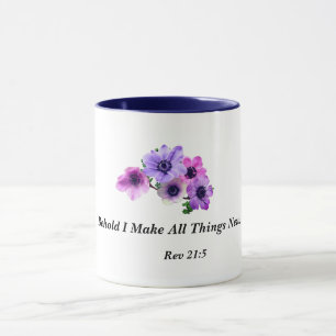 Erblicken Sie mich machen alle Sachen neu Tasse