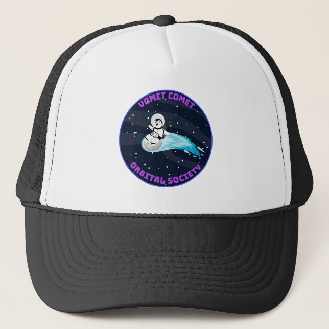 Erbrechen Comet Orbital Society Trucker Hat Truckerkappe (Vorderseite)